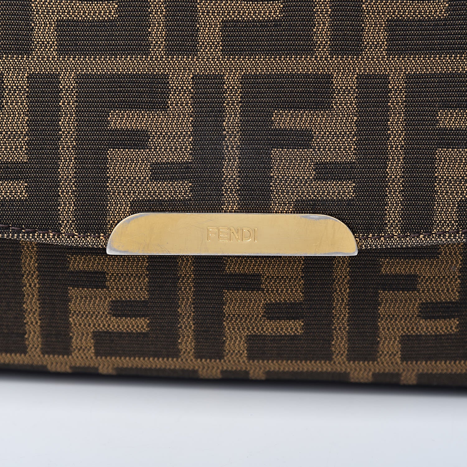 Fendi Zucca Vitello Artic Messenger Bag Tobacco Castagna 18 of 18