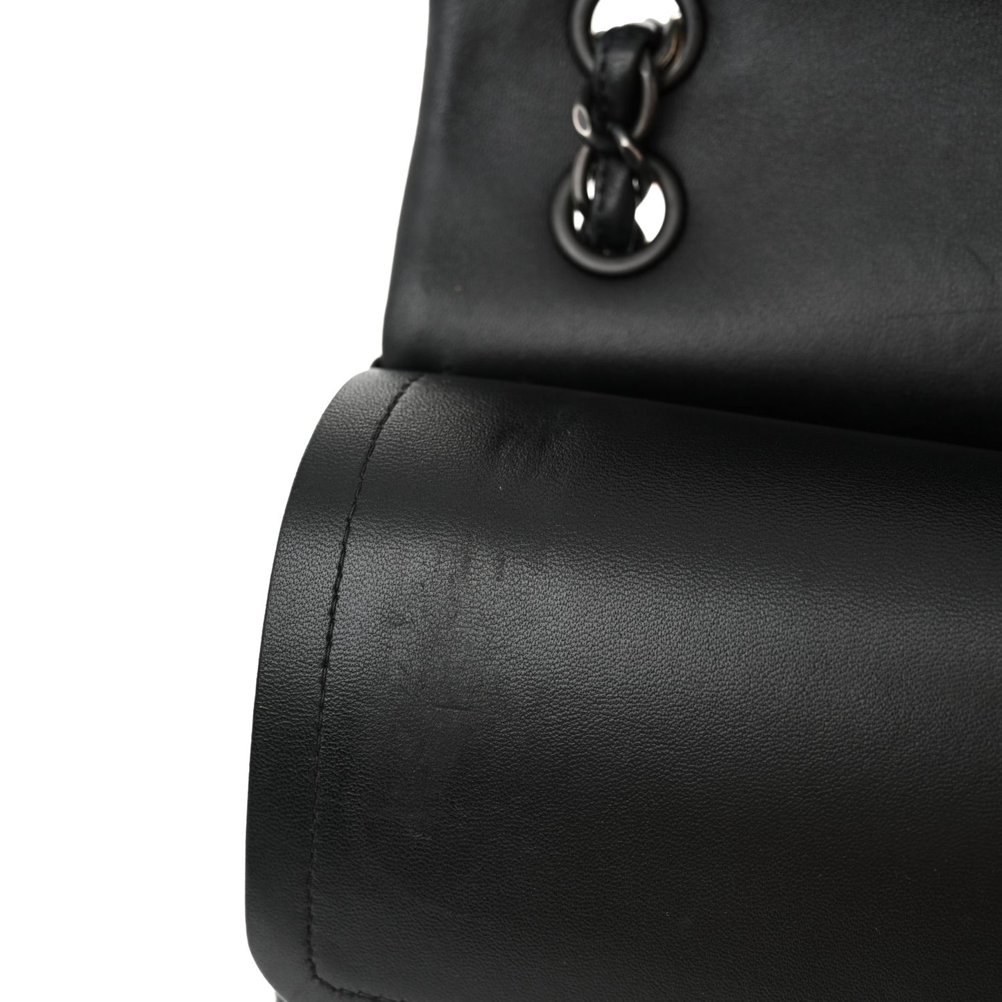 Lambskin Quilted Jumbo Double Flap So Black