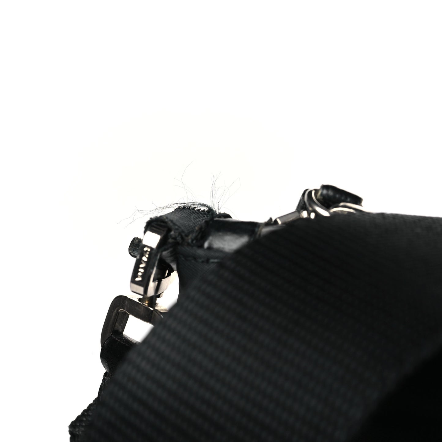 Tessuto Nylon Soft Calf Shoulder Bag Black