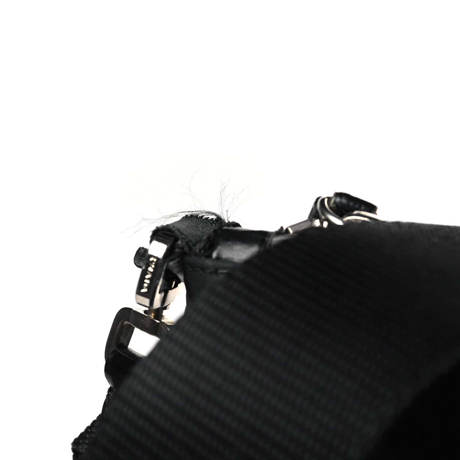 Prada Tessuto Nylon Soft Calf Shoulder Bag Black 9 of 10