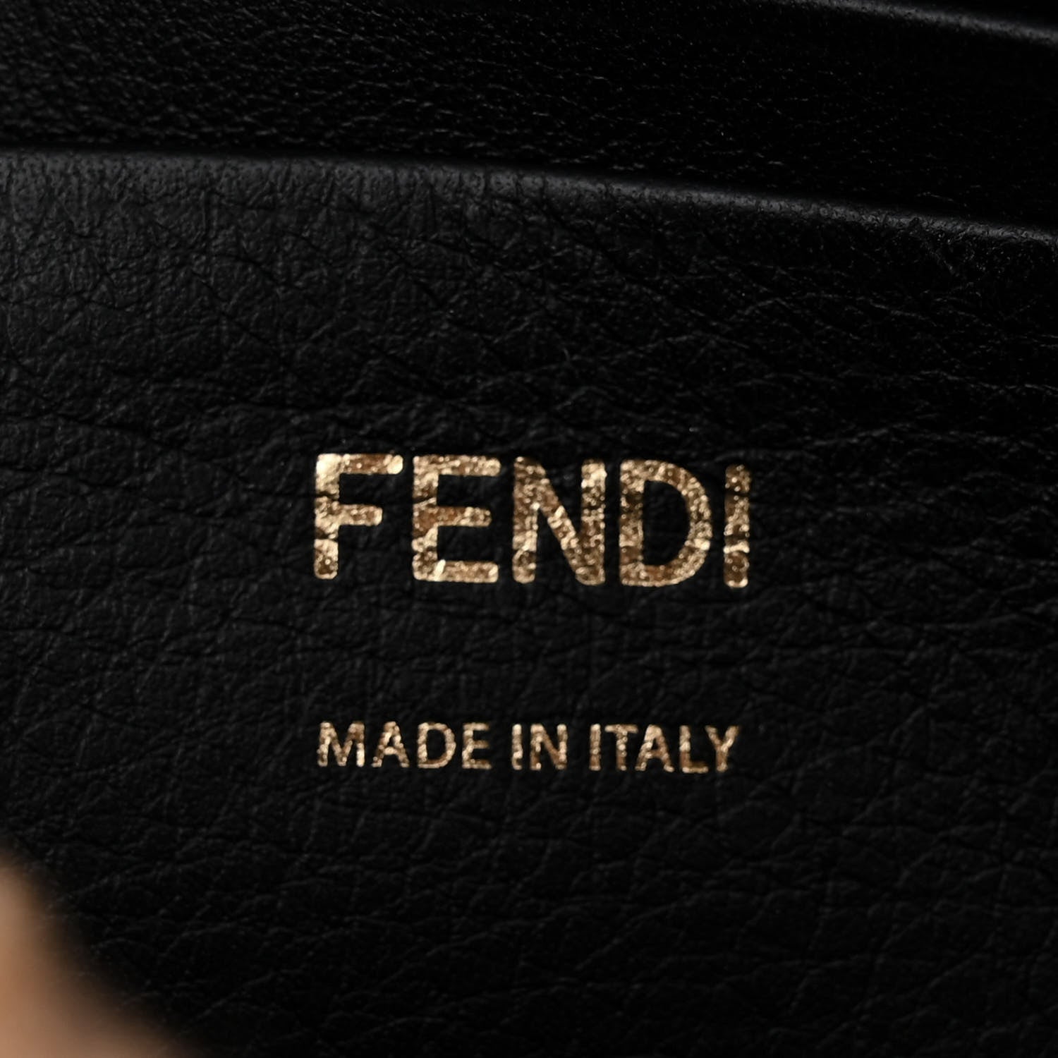 Fendi Shearling Vitello Dolce Macro FF 1974 Mini Baguette Tobacco Black 6 of 10