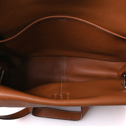 Hermes Taurillon Clemence Halzan 31 Gold 5 of 14