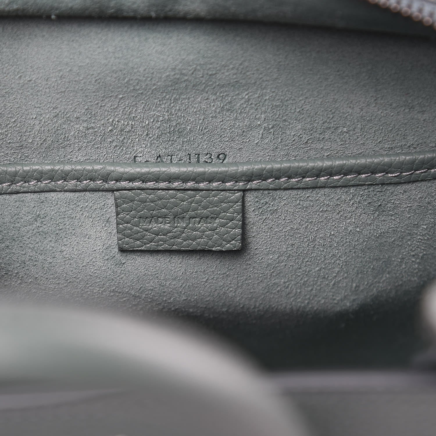 Celine Drummed Calfskin Nano Luggage Celadon 6 of 10