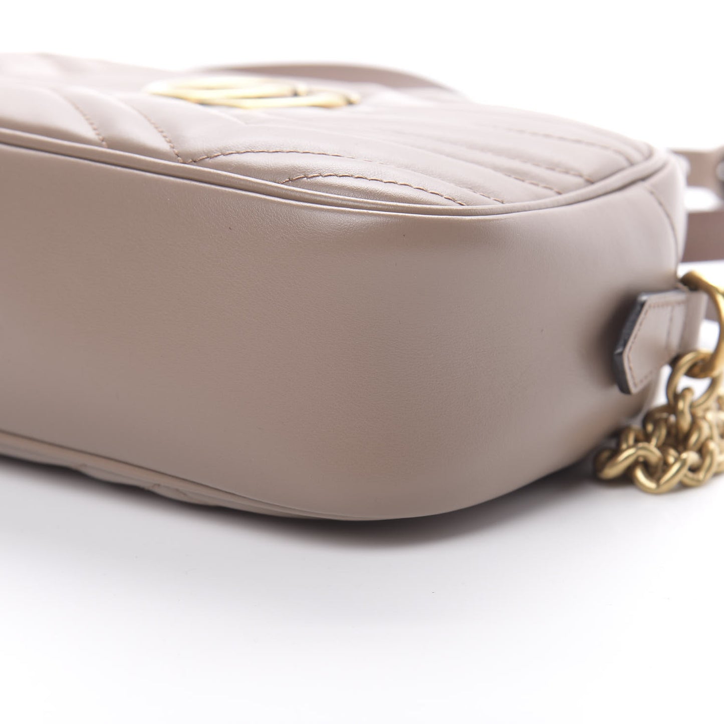 Calfskin Matelasse Small GG Marmont Chain Shoulder Bag Porcelain Rose