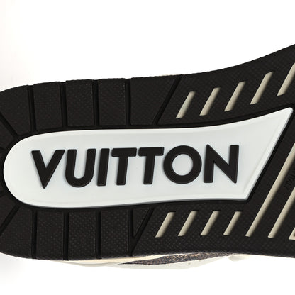 Louis Vuitton Grained Calfskin Damier Ebene Mens LV Trainer Sneakers 8 Moka Brown 7 of 10