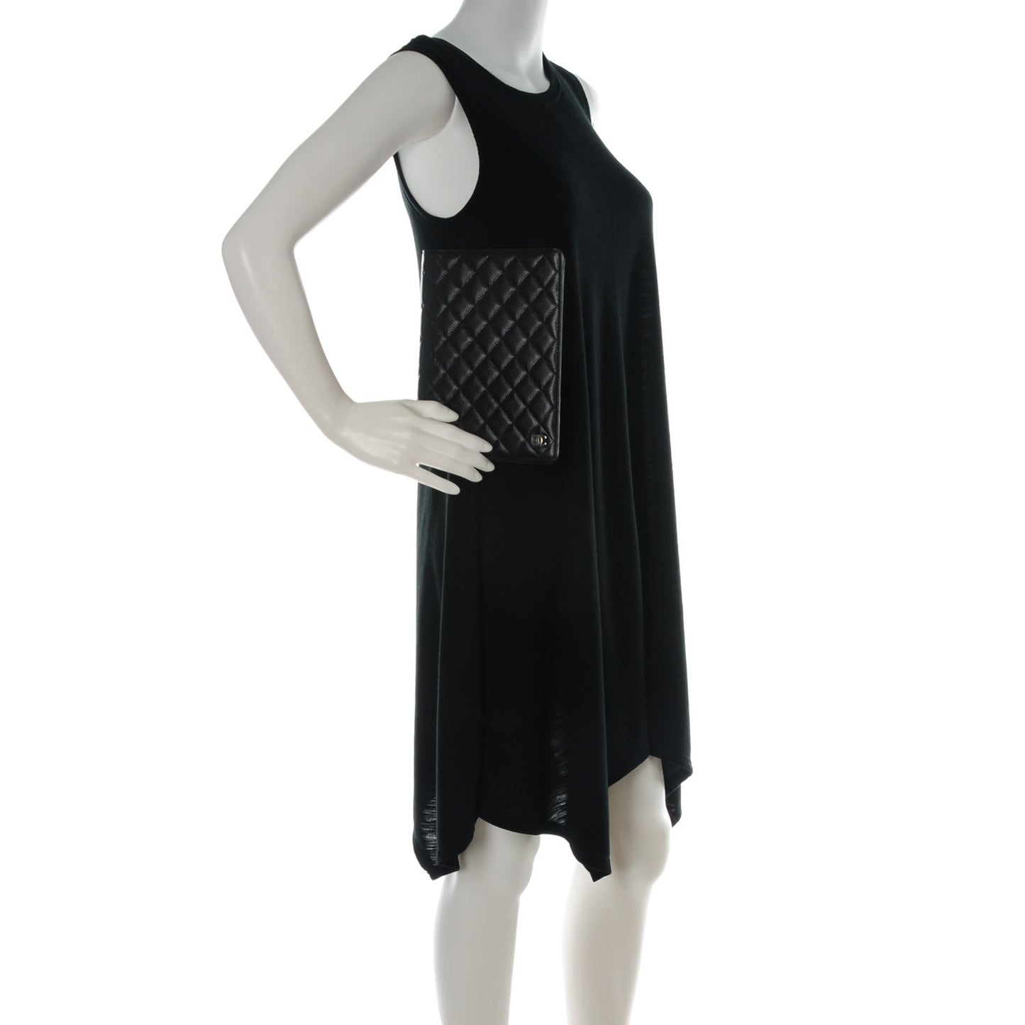 Caviar Quilted Notebook Agenda Cover Black