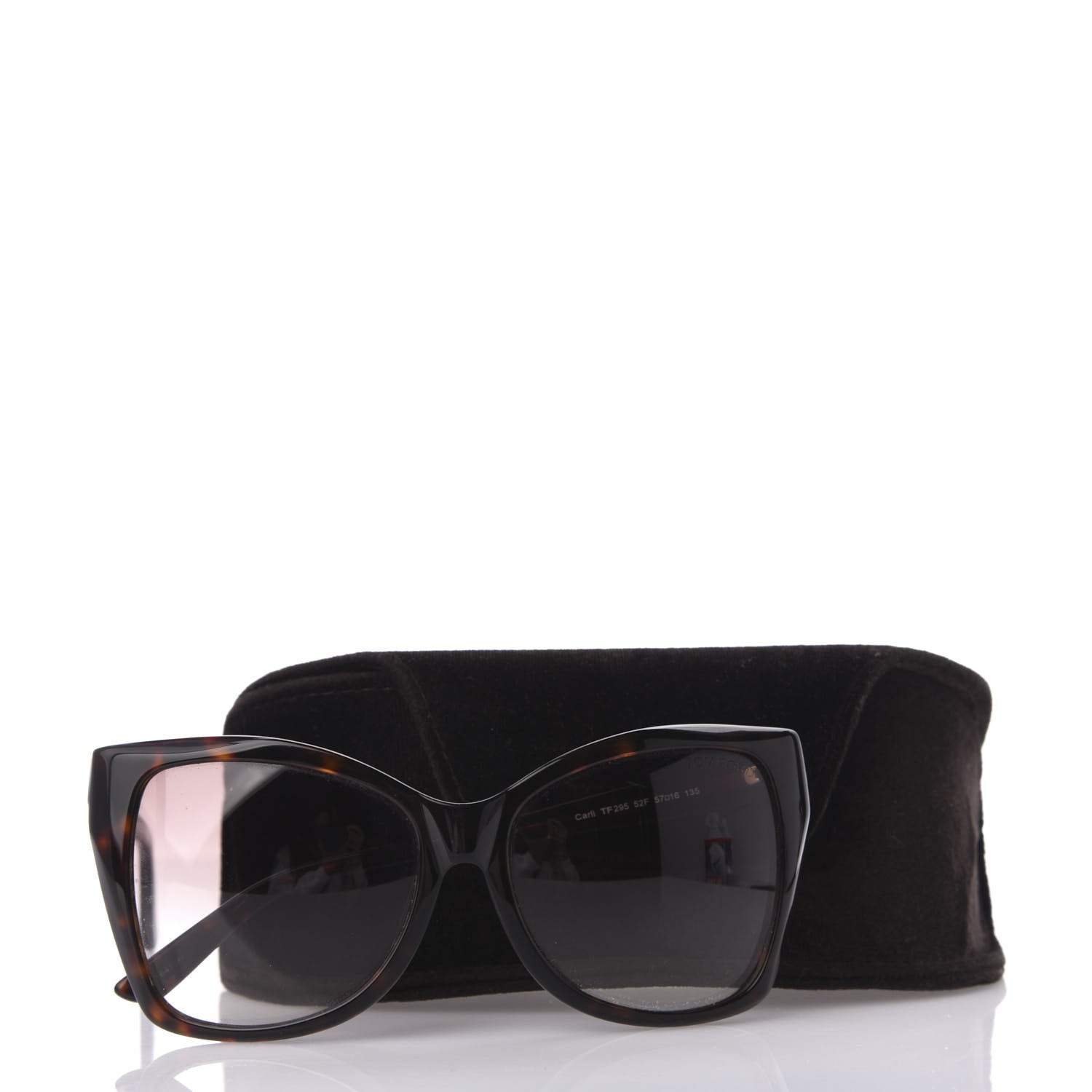 Tom Ford Carli Oversize Square Cateye Sunglasses TF295 Havana Brown 8 of 8
