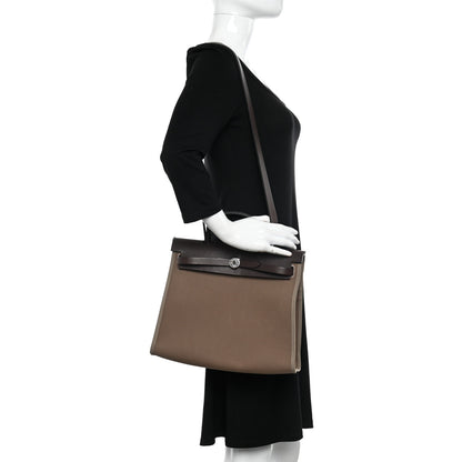 Hermes Vache Hunter Toile Herbag Zip 31 PM Etoupe Ebene 2 of 15