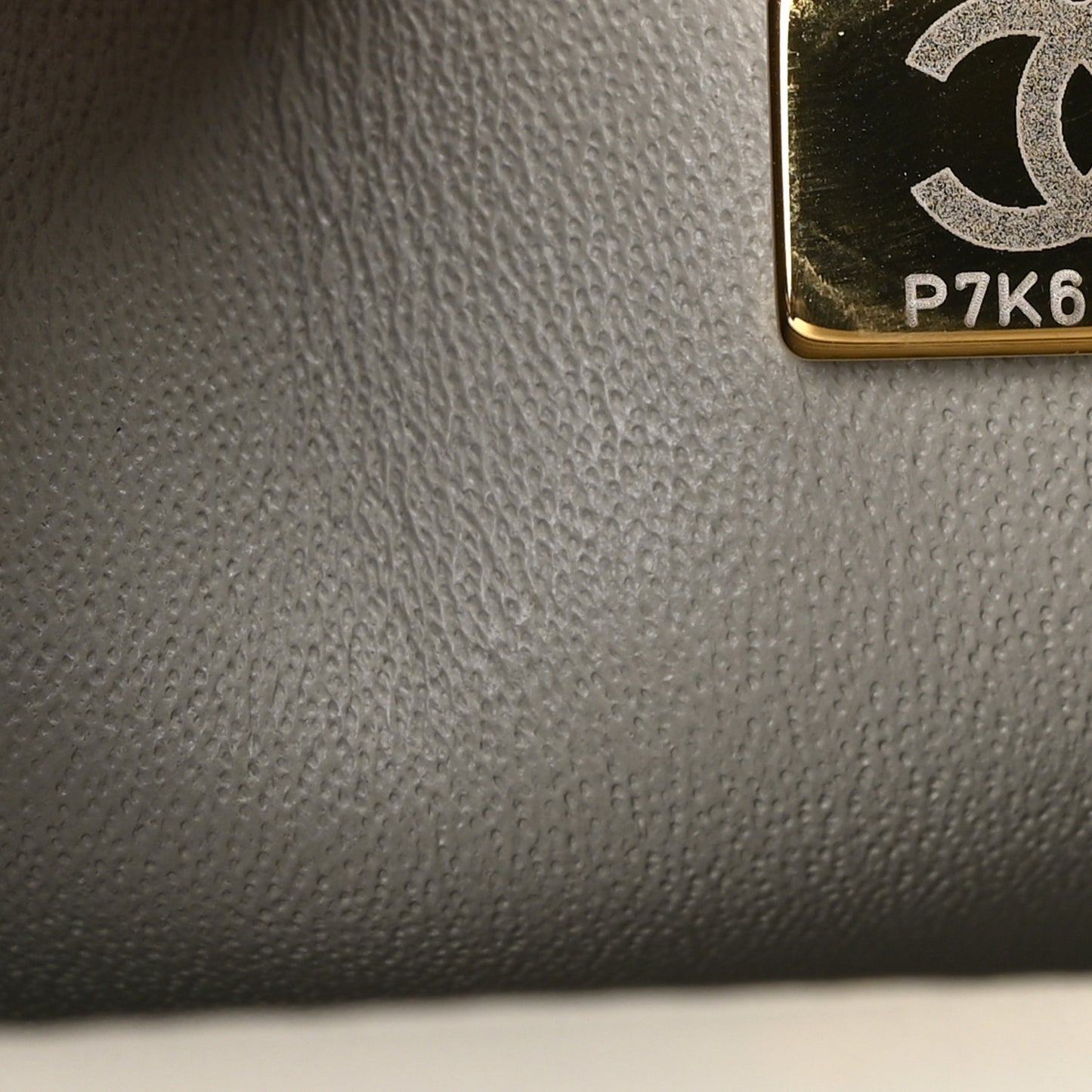 Lambskin Quilted Mini Rectangular Flap Grey