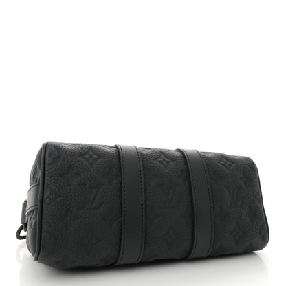 Louis Vuitton Monogram Taurillon Keepall Bandouliere 25 Black 4 of 9