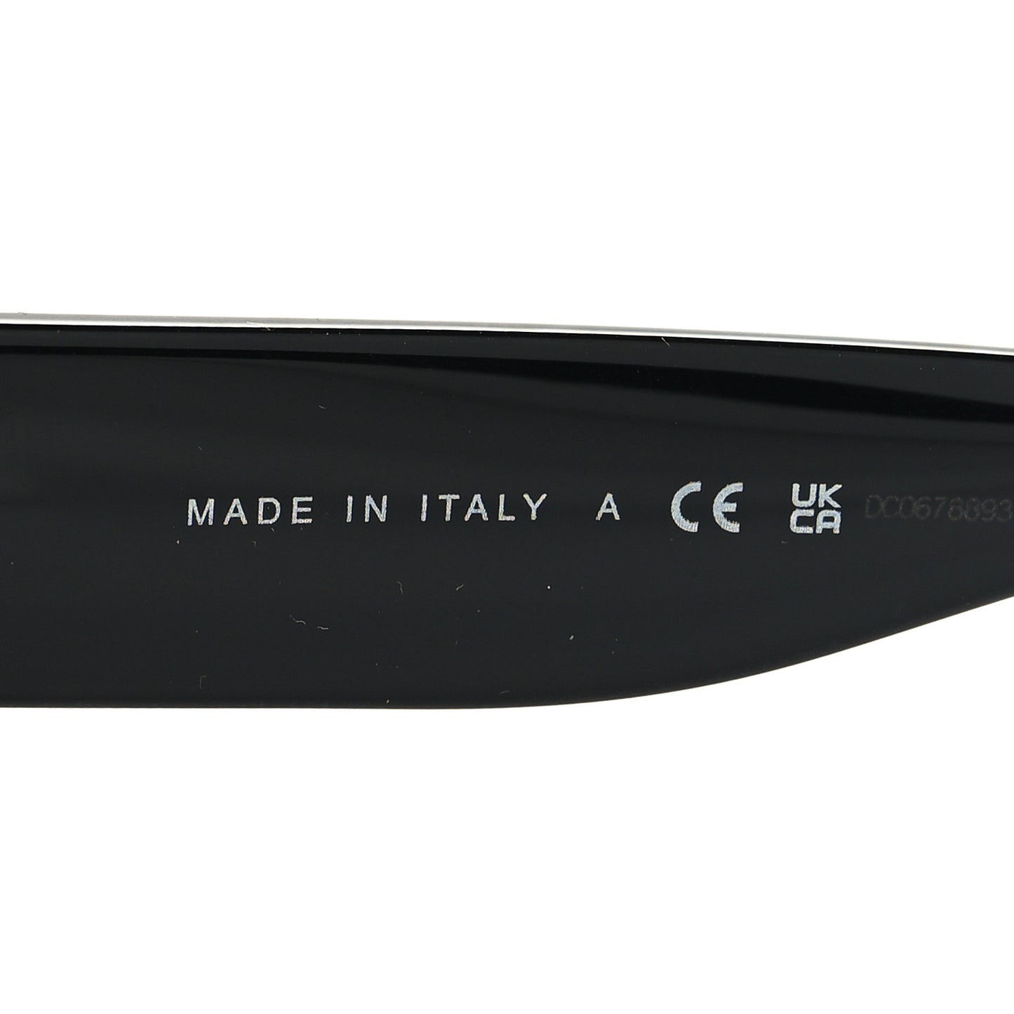 Acetate Crystal CC Shield Sunglasses 5497-B-A Black