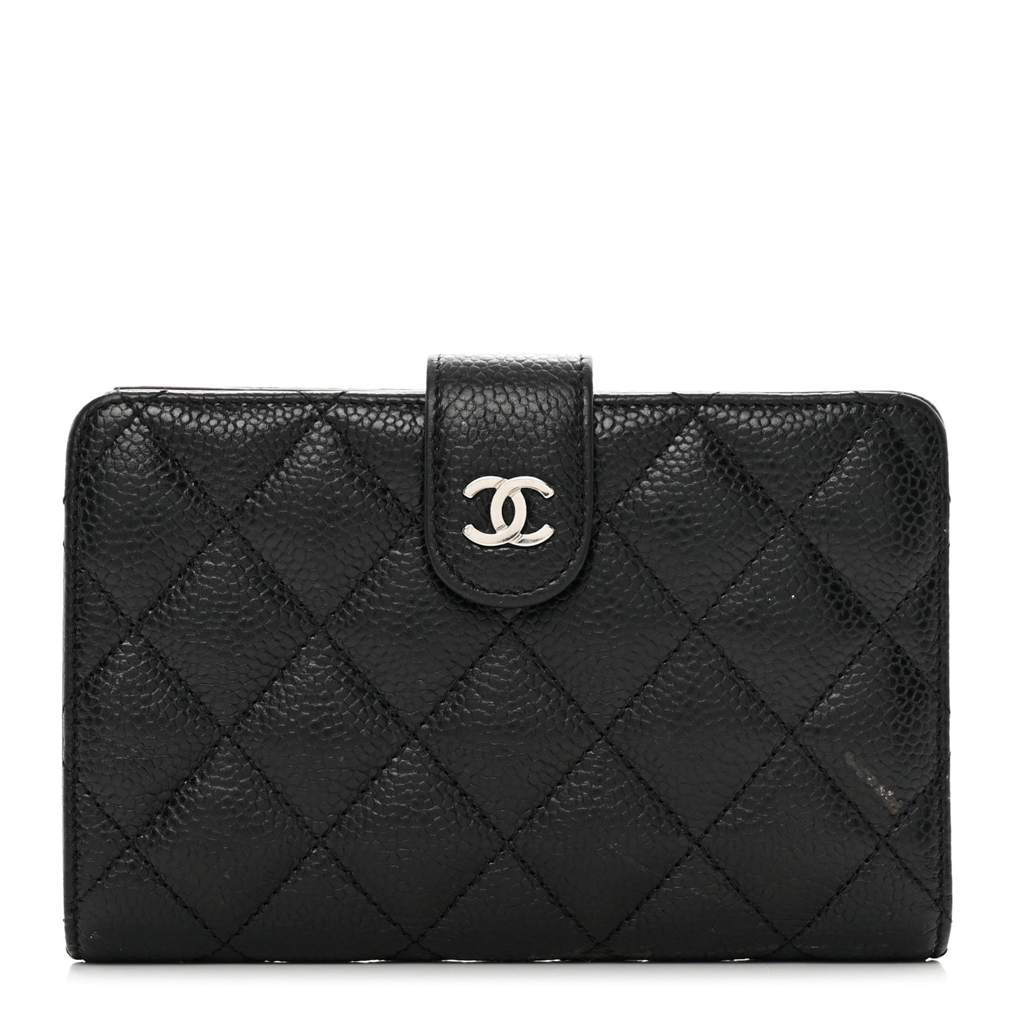 Caviar Quilted CC French Wallet Black