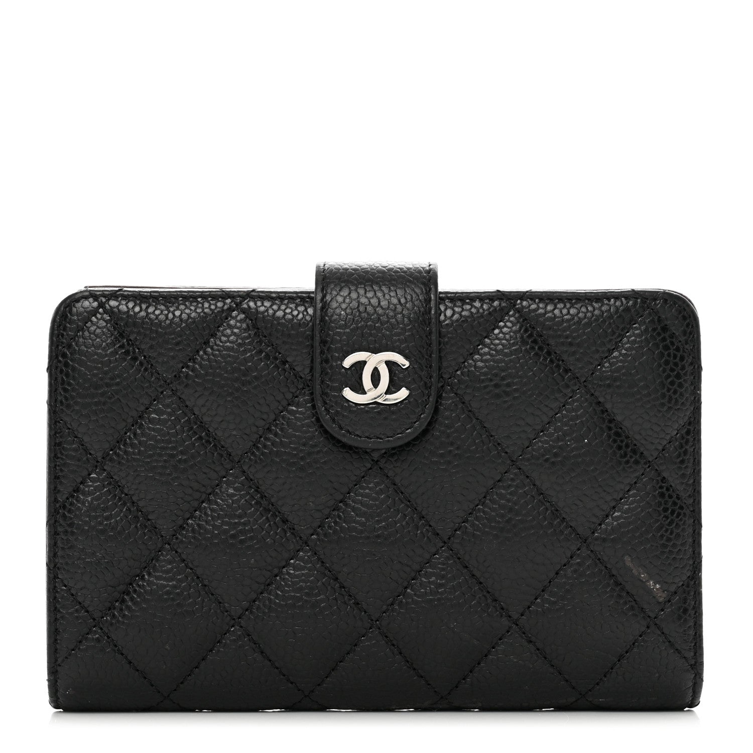 Chanel Caviar Quilted CC French Wallet Black 1 of 9