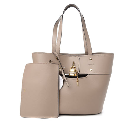 Chloe Smooth Grained Calfskin Small Aby Tote Motty Grey 1 of 9