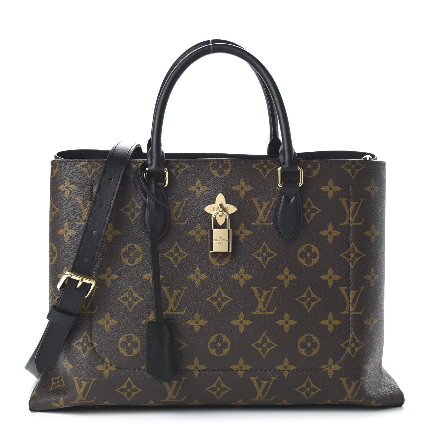 Louis Vuitton Monogram Flower Tote Black 1 of 8