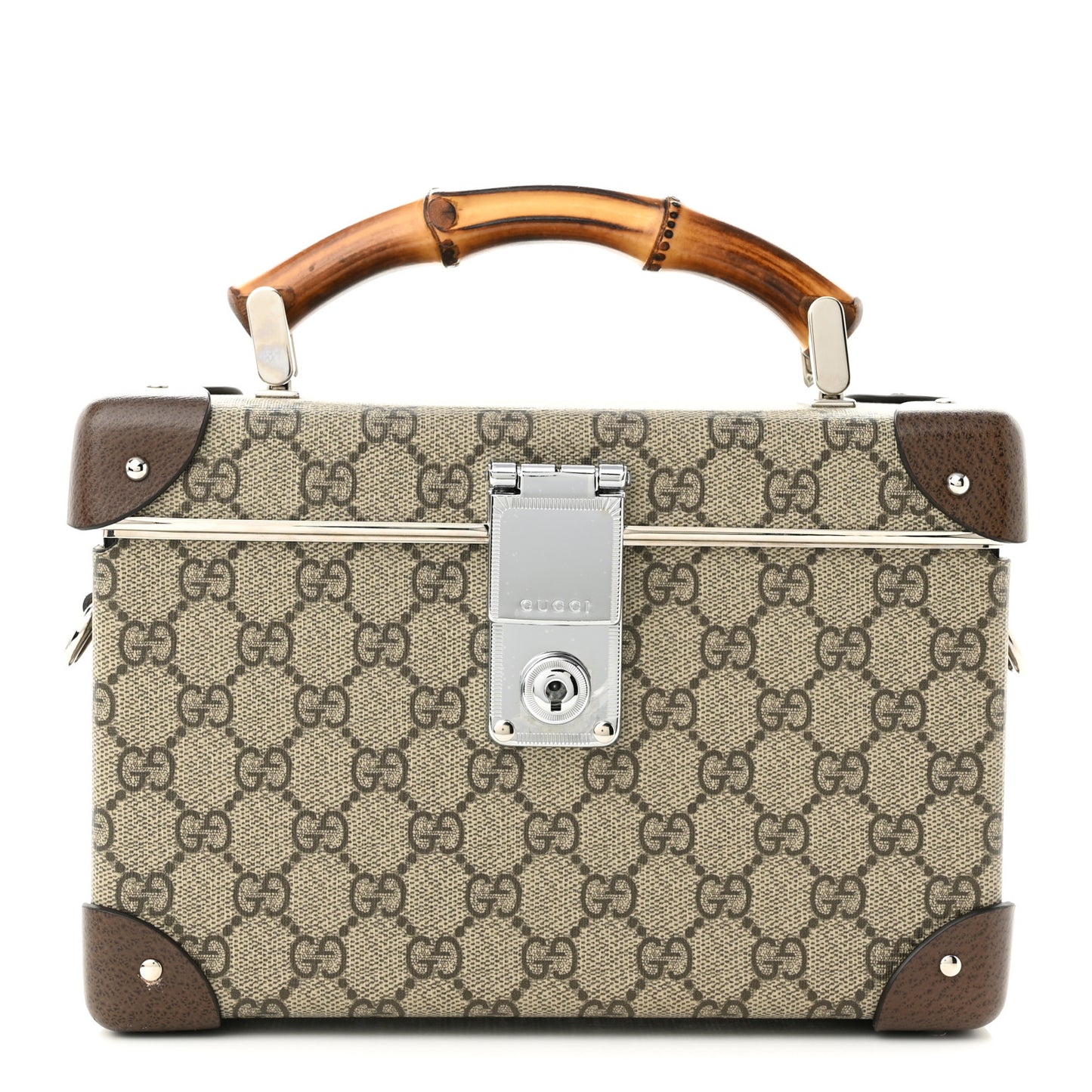 GG Supreme Monogram Globe-Trotter Beauty Case Brown