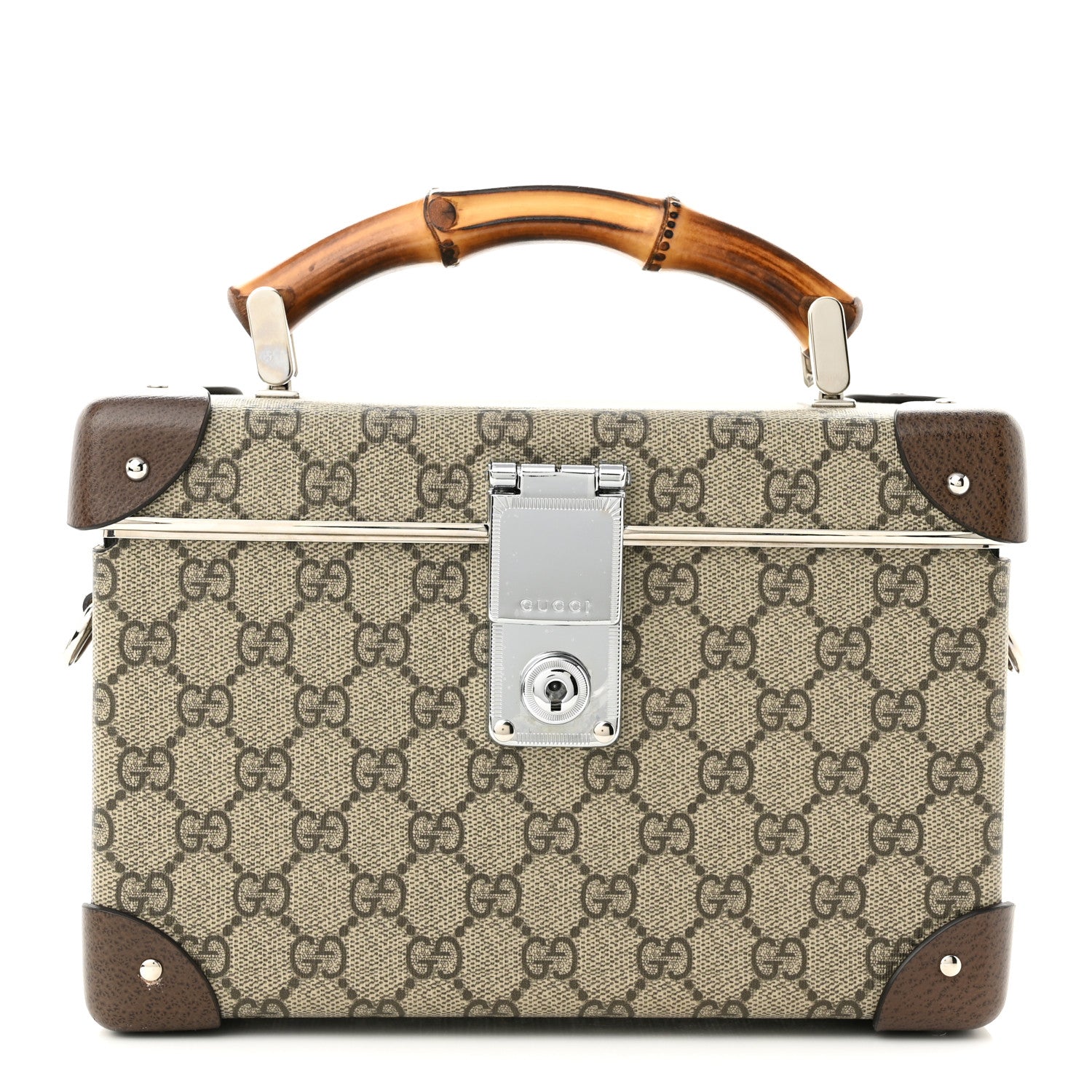 Gucci GG Supreme Monogram Globe-Trotter Beauty Case Brown 1 of 9