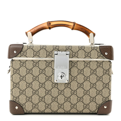 Gucci GG Supreme Monogram Globe-Trotter Beauty Case Brown 1 of 9