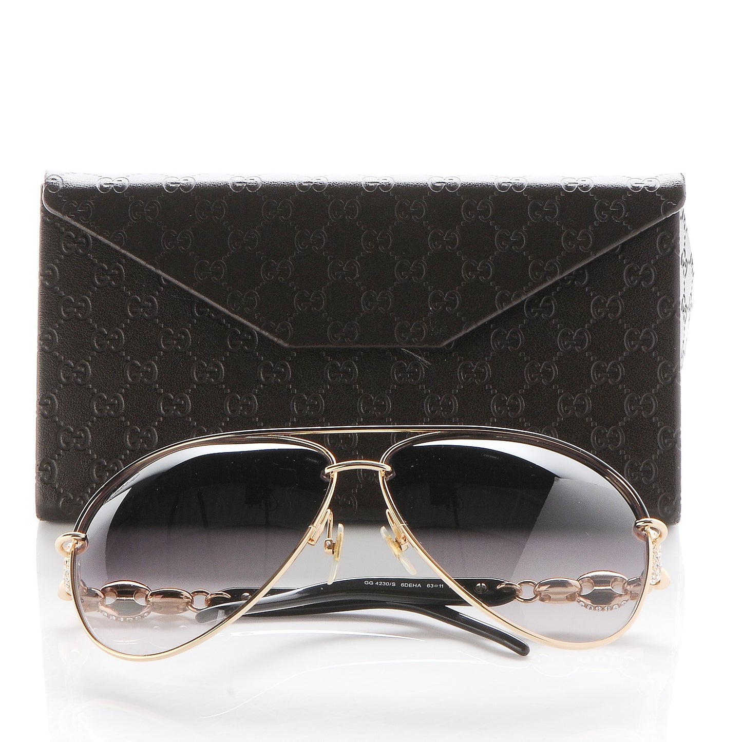 Aviator Crystal Marina Chain Sunglasses 4230/N/S Gold