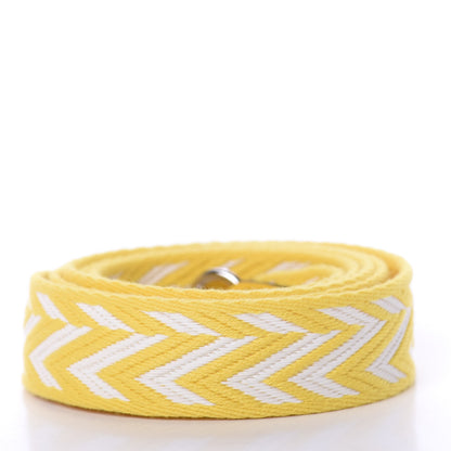 Hermes Toile Swift 25mm Sangle ZigZag Shoulder Strap Jaune de Naples White 2 of 5