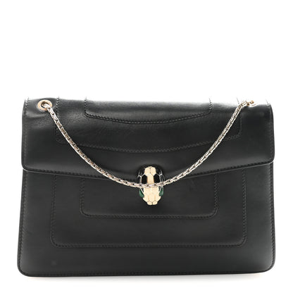 Bulgari Calfskin Serpenti Forever Crossbody Bag Black 1 of 9