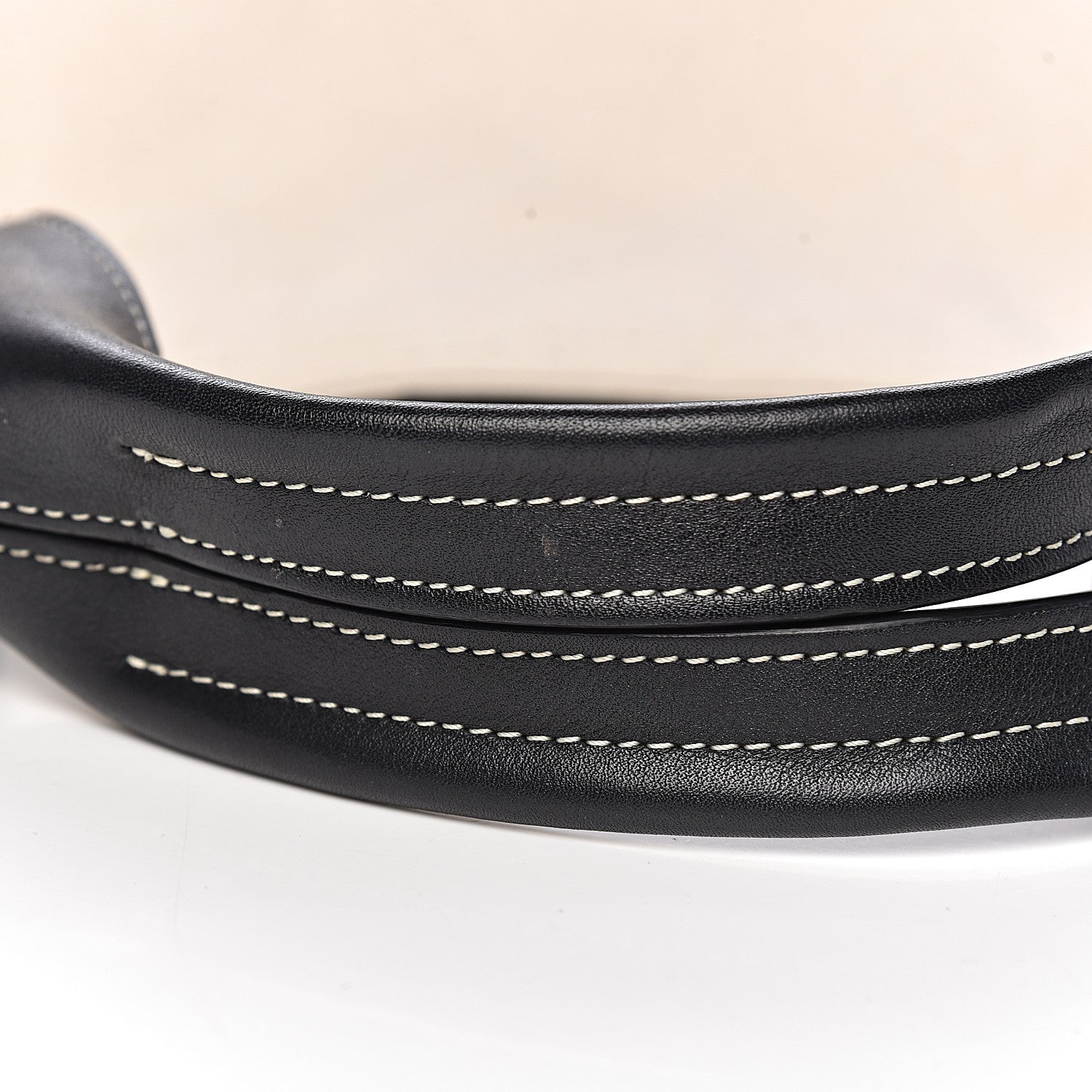 Celine Canvas Smooth Calfskin Frame Tote Black White 18 of 18