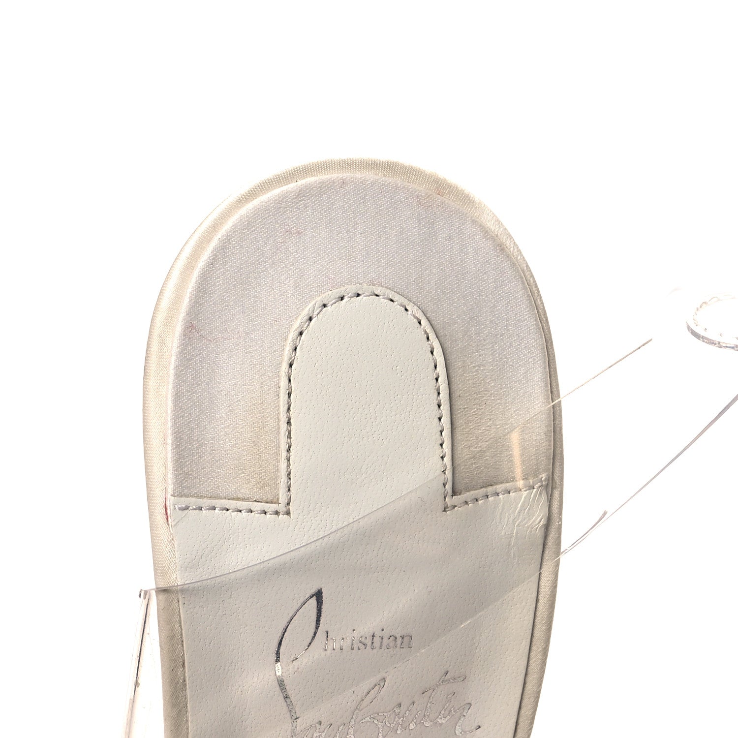 Christian Louboutin Crystal PVC Astrinodo 100 Sandals 38 Ivory 9 of 10