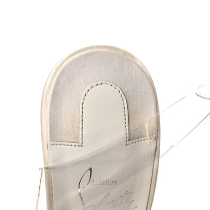 Christian Louboutin Crystal PVC Astrinodo 100 Sandals 38 Ivory 9 of 10