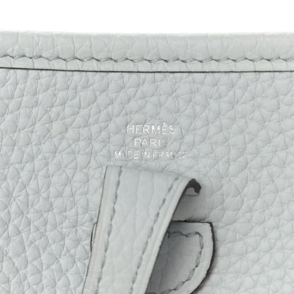 Hermes Taurillon Clemence Amazone Evelyne TPM Bleu Pale Indigo 5 of 9