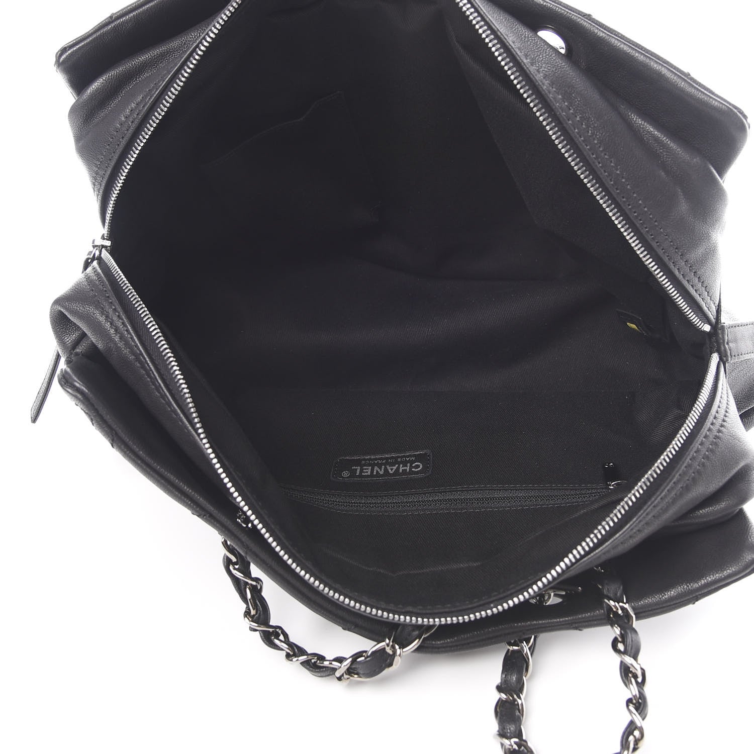 Chanel Calfskin Large Diamond Stitch Tote Black 5 of 10