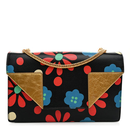 Saint Laurent Calfskin Floral Print Small Betty Black 1 of 11