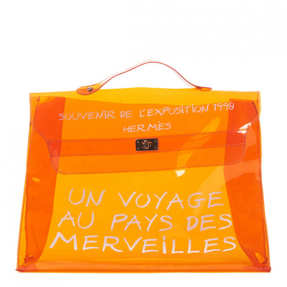 Hermes Vinyl Souvenir De L'Exposition Kelly Orange 1 of 7