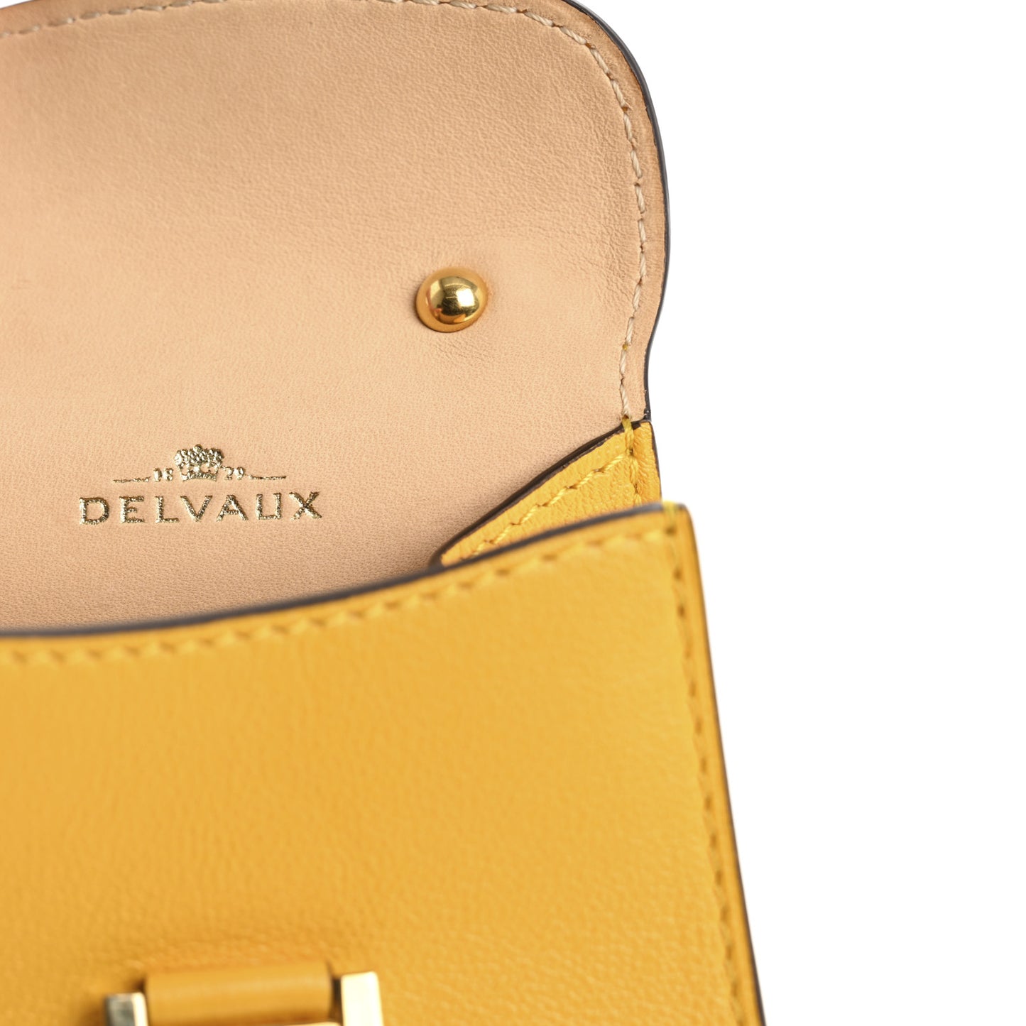 Calfskin Mini Brillant Bag Charm Yellow