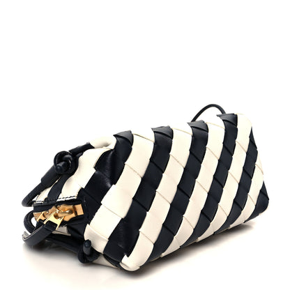 Bottega Veneta Nappa Intrecciato Striped Concert Pouch Space Chalk 4 of 12