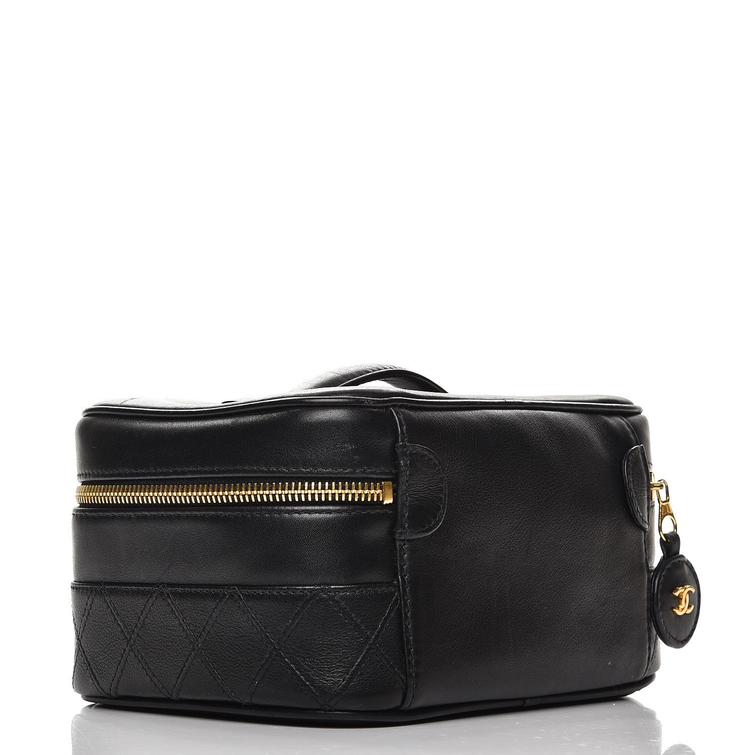 Chanel Lambskin Vanity Cosmetic Case Black 3 of 13
