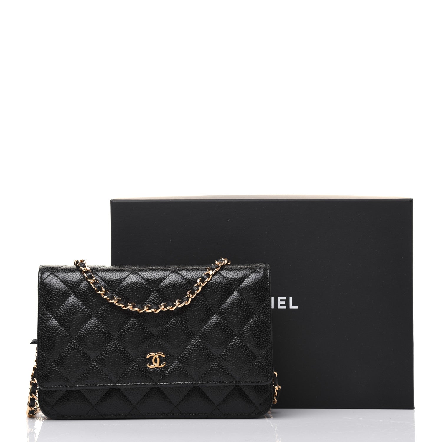 Chanel Caviar Quilted Wallet On Chain WOC Black 19 of 19