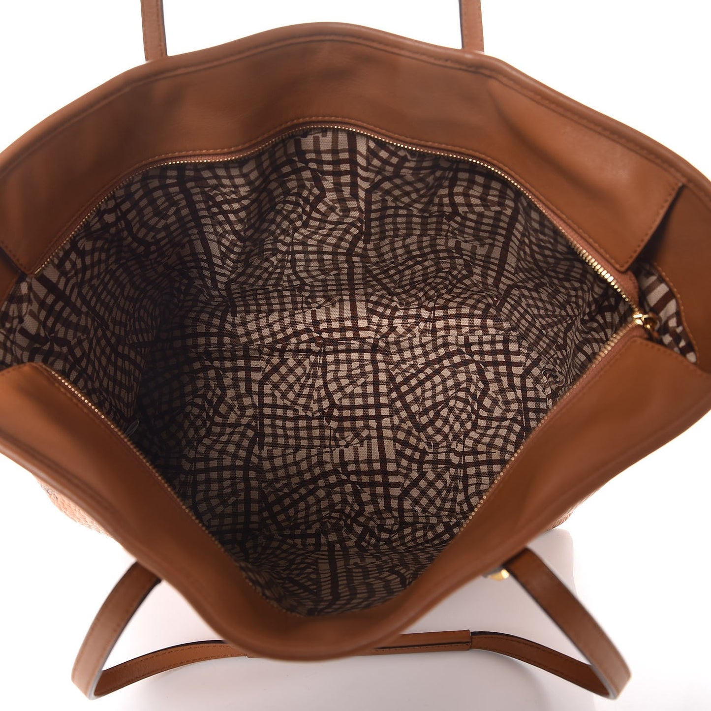 Visetos Medium Anya Top Zip Shopper Tote Cognac