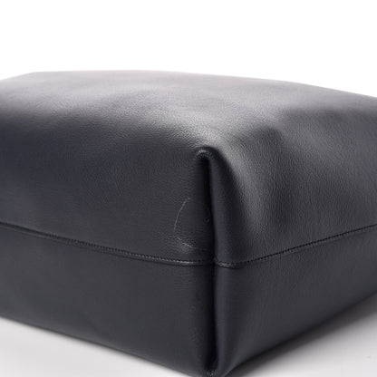 Saint Laurent Calfskin Large Shopping Tote Deep Marine 12 of 13