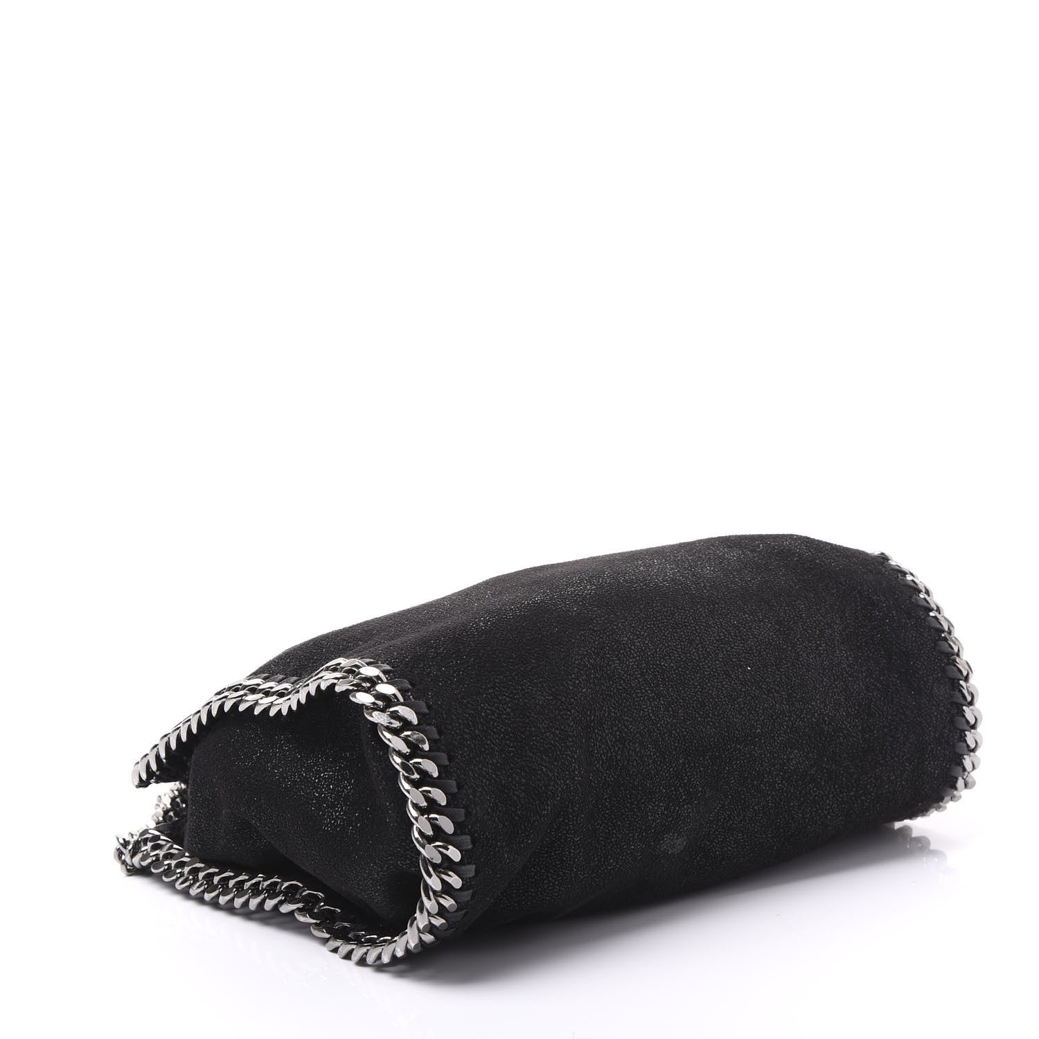 Stella McCartney Shaggy Deer Mini Falabella Fold Over Tote Black 3 of 9