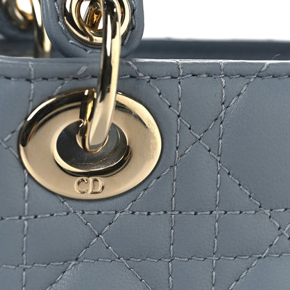 Christian Dior Lambskin Cannage Micro Lady Dior Cloud Gray 11 of 11