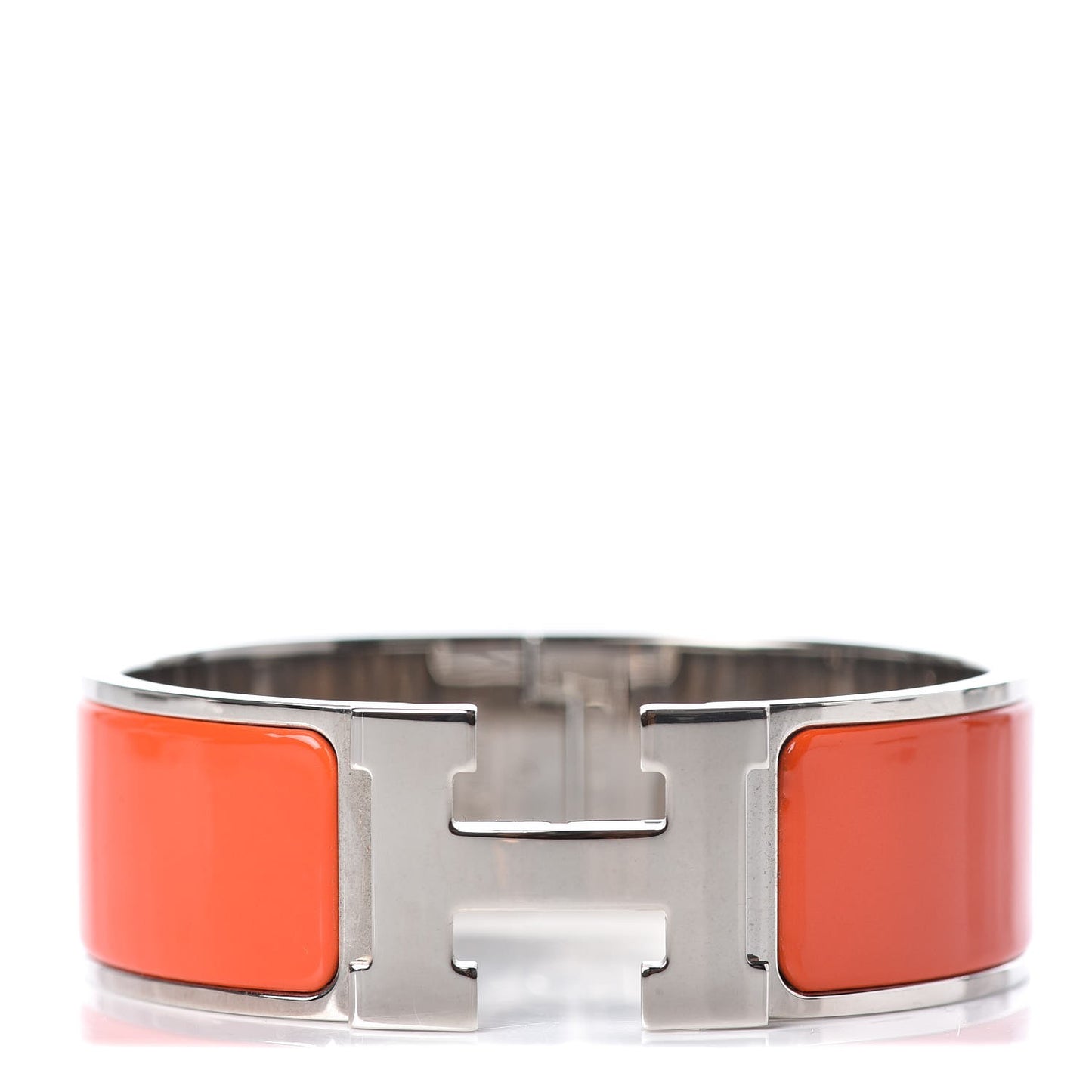 Enamel Wide Clic Clac H Bracelet PM Orange