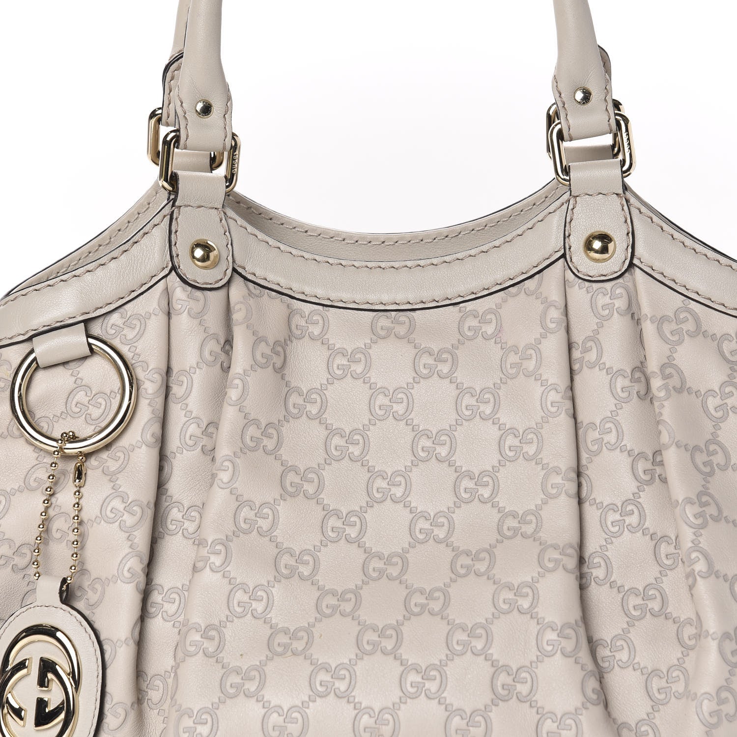 Gucci Guccissima Medium Sukey Tote Mystic White 11 of 11