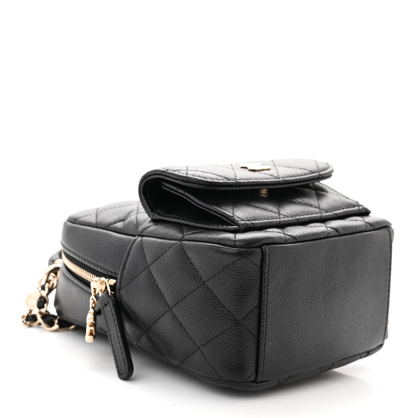 Caviar Quilted CC Mini Classic Backpack Black