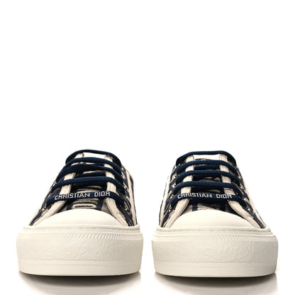 Christian Dior Canvas Oblique Walk'N'Dior Low Top Sneakers 37.5 Deep Blue 3 of 10