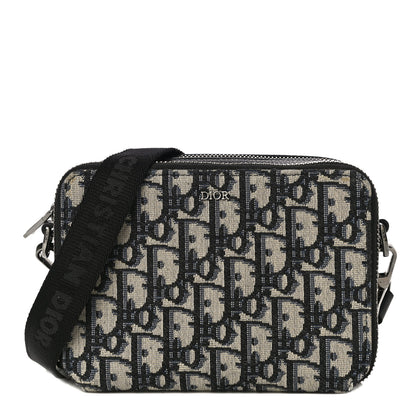Christian Dior Oblique Pouch Navy Blue 1 of 11