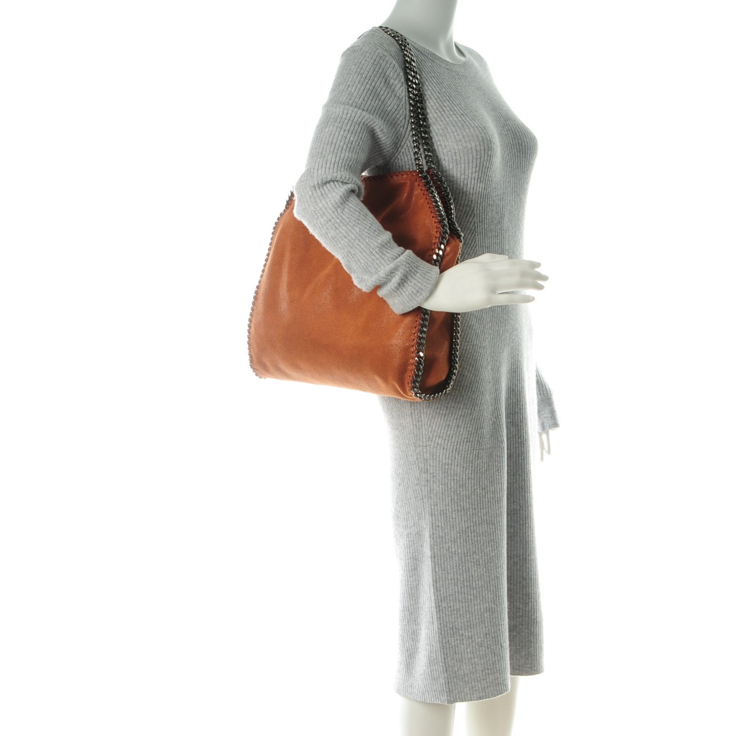 Shaggy Deer Small Falabella Tote Brandy
