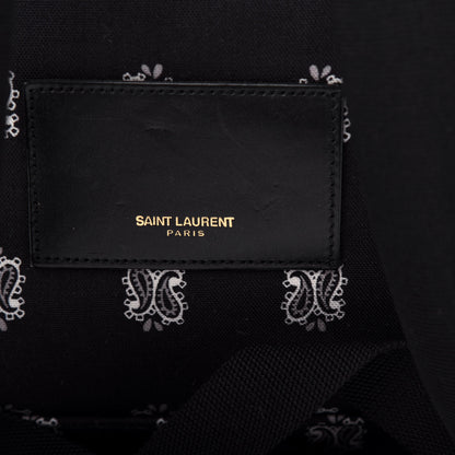 Saint Laurent Canvas Bandana Print City Backpack Black 12 of 12