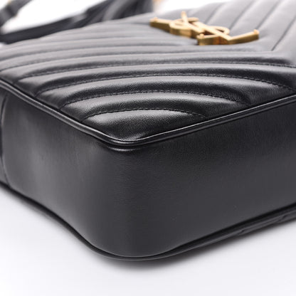 Saint Laurent Calfskin Matelasse Monogram Lou Camera Bag Black 8 of 9