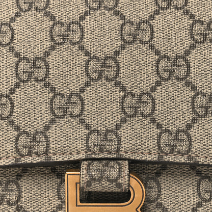 Balenciaga X GUCCI GG Supreme Monogram Small Hourglass Top Handle Bag Beige Ebony 8 of 10