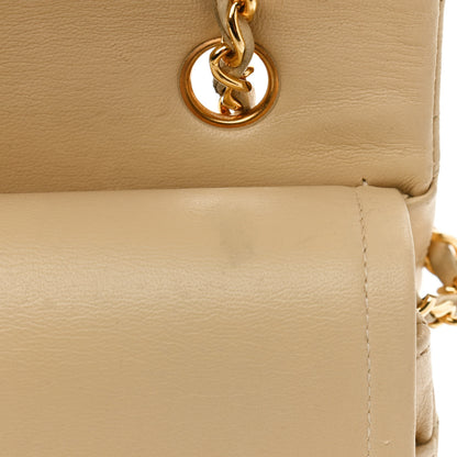 Chanel Lambskin Quilted Medium Double Flap Beige 10 of 10